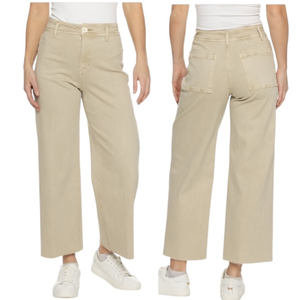 Oat NY High Rise Wide Leg tan pants size 8/29 NWT